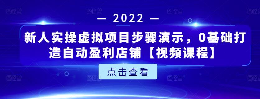 新人实操虚拟项目步骤演示，0基础打造自动盈利店铺【视频课程】-知者网