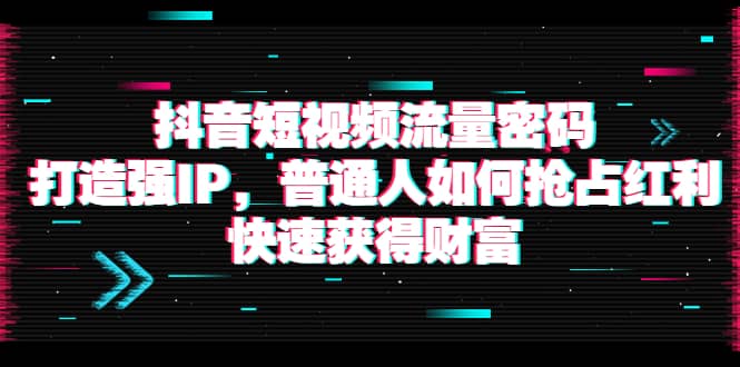 抖音短视频流量密码：打造强IP，普通人如何抢占红利，快速获得财富-知者网