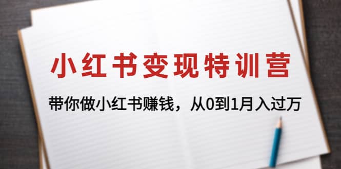 小红书变现特训营：带你做小红书项目-知者网