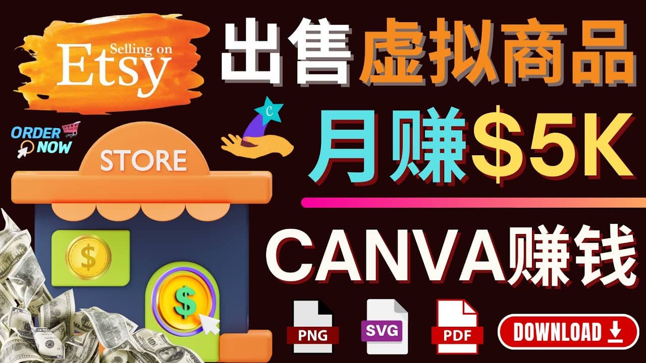 通过Etsy出售Canva模板，操作简单，收益高，月赚5000美元-知者网