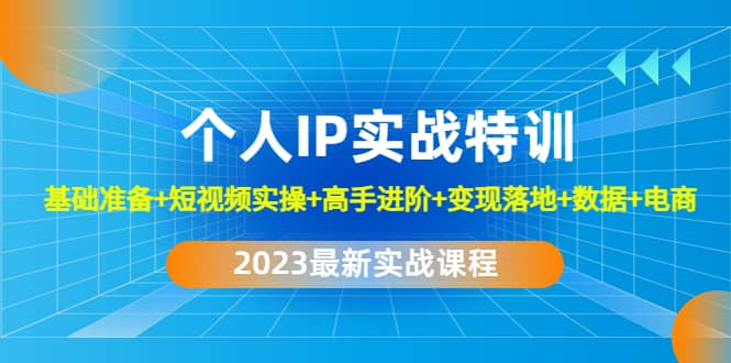 2023个人IP实战特训：基础准备 短视频实操 高手进阶 变现落地 数据 电商-知者网