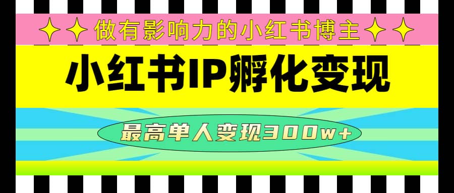 某收费培训-小红书IP孵化变现：做有影响力的小红书博主-知者网